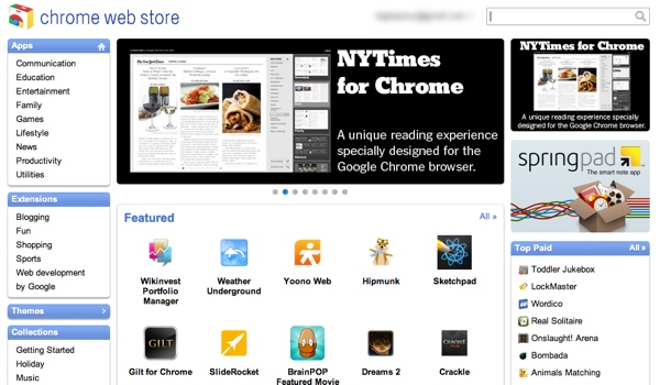 Google запустила Chrome Web Store и публичное тестирование Chrome OS